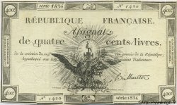 400 Livres FRANCE  1792 Laf.163 VF+