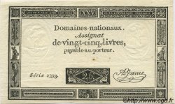 25 Livres FRANCE  1793 Laf.168 XF+