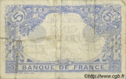 5 Francs BLEU FRANCE  1913 F.02.17 F - VF