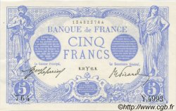 5 Francs BLEU FRANKREICH  1915 F.02.25