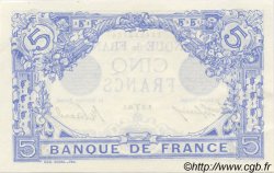 5 Francs BLEU FRANKREICH  1915 F.02.25 VZ