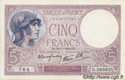 5 Francs FEMME CASQUÉE modifié FRANCE  1939 F.04.02 SUP