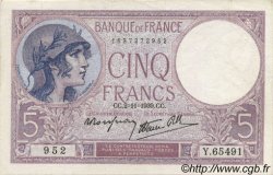 5 Francs VIOLET modifié FRANCE  1939 F.04.14