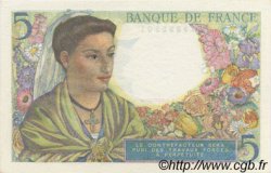 5 Francs BERGER FRANCE  1943 F.05.01 UNC