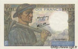 10 Francs MINEUR FRANCIA  1946 F.08.16 FDC