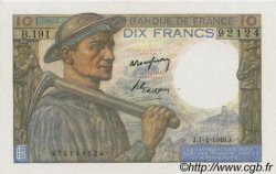 10 Francs MINEUR FRANCE  1949 F.08.21 UNC