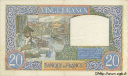 20 Francs TRAVAIL ET SCIENCE FRANKREICH  1940 F.12.06 VZ