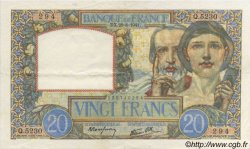 20 Francs TRAVAIL ET SCIENCE FRANCE  1941 F.12.17 XF