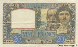 20 Francs TRAVAIL ET SCIENCE FRANCIA  1941 F.12.20 SPL+