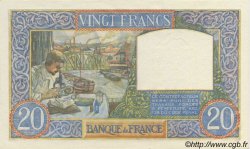 20 Francs TRAVAIL ET SCIENCE FRANCIA  1942 F.12.21 FDC