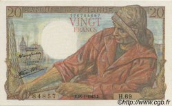 20 Francs PÊCHEUR FRANCIA  1943 F.13.05 FDC