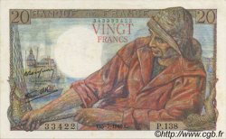20 Francs PÊCHEUR FRANKREICH  1945 F.13.10 fST+