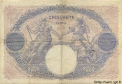 50 Francs BLEU ET ROSE FRANCIA  1927 F.14.40 BC a MBC