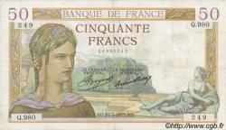 50 Francs CÉRÈS FRANCE  1935 F.17.06 VF-