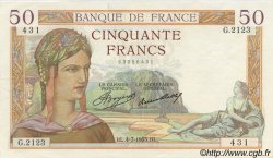 50 Francs CÉRÈS FRANCE  1935 F.17.12 XF+