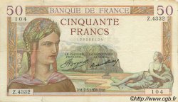 50 Francs CÉRÈS FRANCE  1936 F.17.25