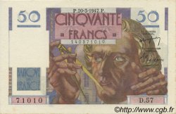 50 Francs LE VERRIER FRANKREICH  1947 F.20.07 fST+