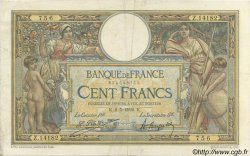 100 Francs LUC OLIVIER MERSON grands cartouches FRANCIA  1926 F.24.04 MBC