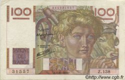 100 Francs JEUNE PAYSAN FRANKREICH  1946 F.28.11 VZ