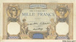 1000 Francs CÉRÈS et MERCURE FRANCIA  1930 F.37.05 MB a BB