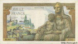 1000 Francs DÉESSE DÉMÉTER FRANCIA  1942 F.40.02 q.AU