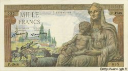 1000 Francs DÉESSE DÉMÉTER FRANCIA  1943 F.40.22 SPL