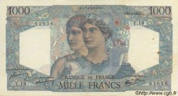 1000 Francs MINERVE ET HERCULE FRANCE  1945 F.41.03 XF