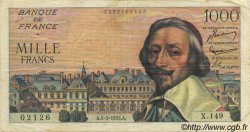 1000 Francs RICHELIEU FRANKREICH  1955 F.42.13 fSS