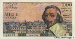 1000 Francs RICHELIEU FRANCIA  1955 F.42.16 EBC