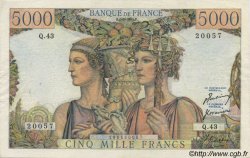 5000 Francs TERRE ET MER FRANCE  1951 F.48.03