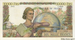 10000 Francs GÉNIE FRANÇAIS FRANKREICH  1955 F.50.73 VZ