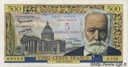 5 NF sur 500 Francs VICTOR HUGO FRANCE  1958 F.52.01