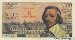 10 NF sur 1000 Francs RICHELIEU FRANCIA  1957 F.53.01 EBC+