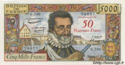 50 NF sur 5000 Francs HENRI IV FRANCIA  1959 F.54.02 q.AU