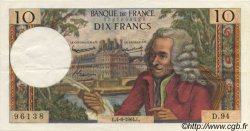 10 Francs VOLTAIRE FRANCIA  1964 F.62.09 EBC+
