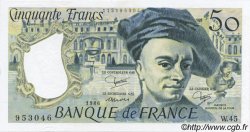 50 Francs QUENTIN DE LA TOUR FRANCIA  1986 F.67.12 AU+