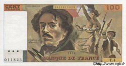 100 Francs DELACROIX modifié FRANCE  1978 F.69.01d UNC-