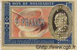 2 Francs BON DE SOLIDARITÉ FRANCE Regionalismus und verschiedenen  1941 KL.03Cs ST