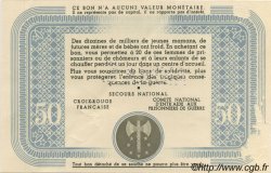 50 Francs BON DE SOLIDARITÉ Annulé FRANCE regionalism and various  1941 KL.09As AU