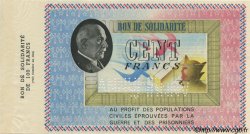 100 Francs BON DE SOLIDARITÉ Annulé FRANCE regionalism and miscellaneous  1941 KL.10As AU