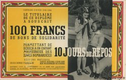 100 Francs - 10 Jours de Repos Annulé FRANCE régionalisme et divers  1941 KLd.03Bs pr.NEUF