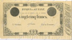 25 Francs FRENCH GUIANA  1890 P.-- VF+