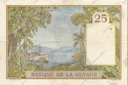25 Francs FRENCH GUIANA  1934 P.07 fVZ