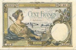 100 Francs FRENCH GUIANA  1940 P.08 q.AU