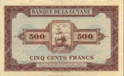 500 Francs FRENCH GUIANA  1945 P.14b XF