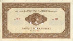 1000 Francs FRENCH GUIANA  1942 P.15s q.FDC