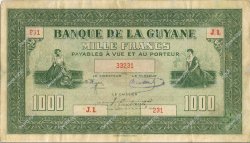 1000 Francs GUYANE  1942 P.15 TB à TTB