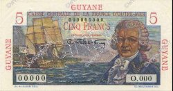 5 Francs Bougainville FRENCH GUIANA  1946 P.19s AU