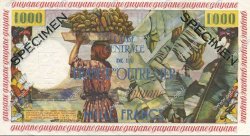 1000 Francs pêcheur Spécimen GUYANE  1956 P.27s NEUF
