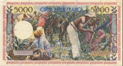 5000 Francs antillaise FRENCH GUIANA  1956 P.28s AU+
